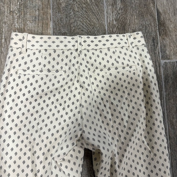 GAP Women’s Ivory Black Skinny Ankle Work Pants Sz 6 Classic Preppy Stretch - Picture 8 of 9